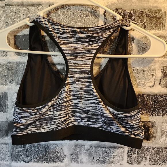 Zone Pro Women's Black and White Workout Running Sports Bra Size XL - Picture 2 of 3